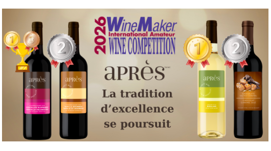 LES VINS D'APRÈS RÉCOMPENSÉS !